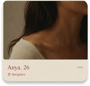 Dating app profile card